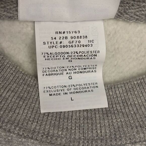 Champion Mens Reverse Weave Crewneck Sweatshirt grey size large - Picture 6 of 11